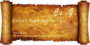 Csizi Gabriella névjegykártya