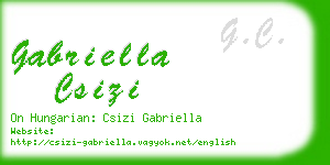 gabriella csizi business card